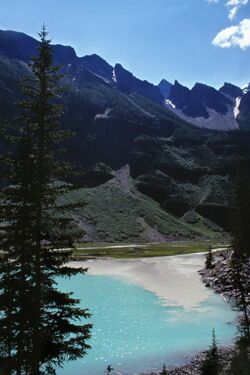 Rock flour from glacial melt enters headwaters at Lake Louise.jpg