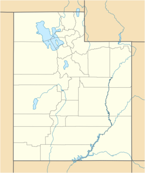 Map showing the location of Cleveland-Lloyd Dinosaur Quarry