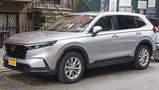2023 Honda CR-V EX AWD in Lunar Silver Metallic, front left.jpg