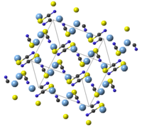 Ball-and-stick model of silver thiocyanate