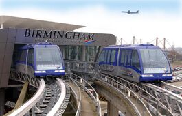 AirRail Link trains at Birmingham Airport