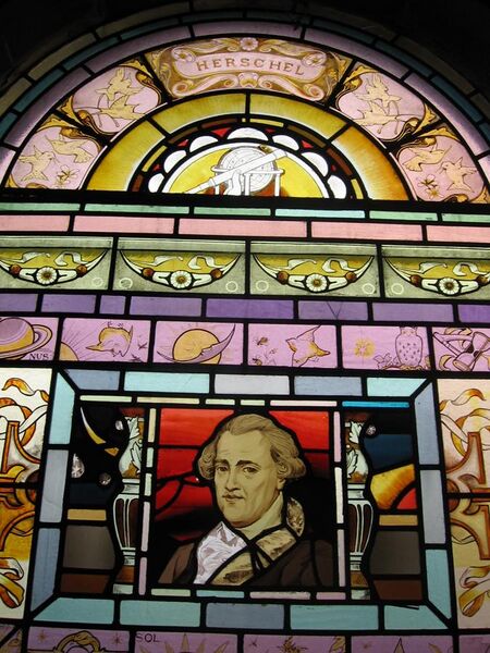 File:Detail of Stained Glass window depicting William Herschel, Coats Observatory, Paisley.jpg