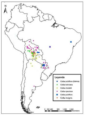 Distribución de especies de Ceibas.jpg