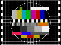 Video capture of the Grundig VG 1001 pattern, featuring similar elements to FuBK. (Polsat's version sometimes omitted the circle)