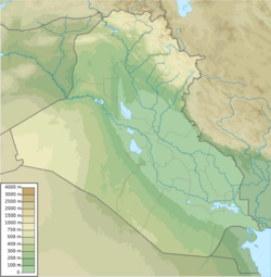 Location of Umm al Binni lake in Iraq.