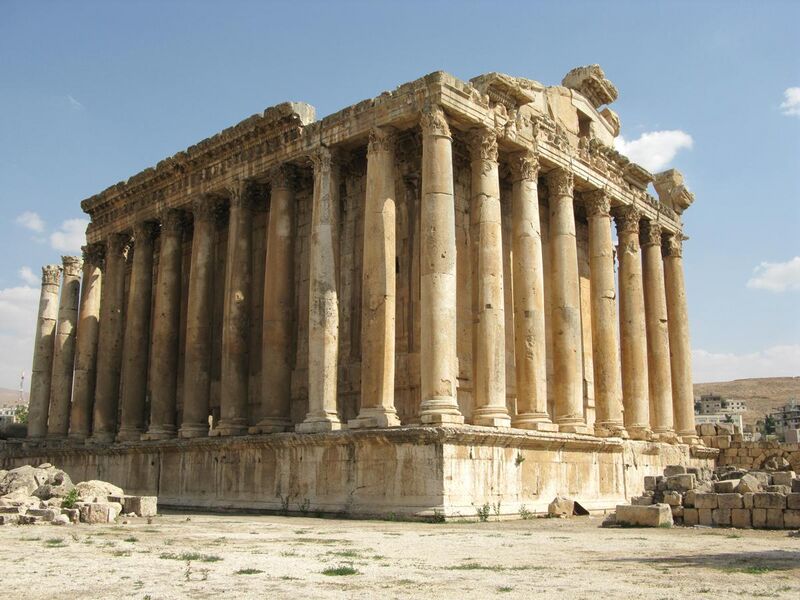 File:Lebanon, Baalbek, Temple of Bacchus 2.jpg