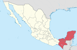 Nearctic-Mexico Southeast MXT.svg
