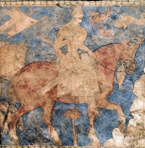 File:Rostam, Iranian hero, mythical king of Zabulistan. Panjikent, 7th century CE.jpg