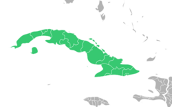 Symphyotrichum leone native distribution map: Cuba.