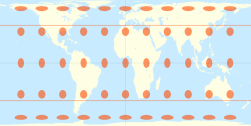 Tissot indicatrix world map Smyth-Craster equal-area proj.svg