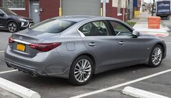 2019 Infiniti Q50 3.0t Luxe AWD in Graphite Shadow, rear right.jpg