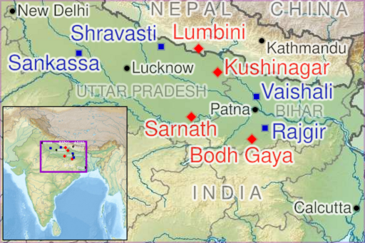 File:Buddhist pilgrimage sites in India.svg