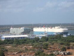Two large ships in the Hambantota International Port