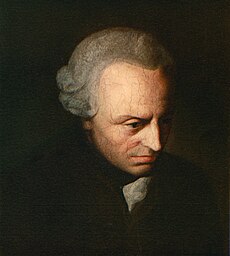 Painting of Kant looking downward
