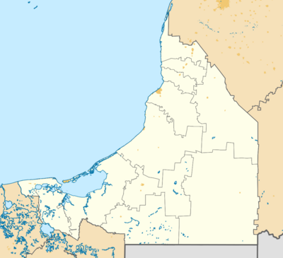 Mexico Campeche location map (urban areas).svg