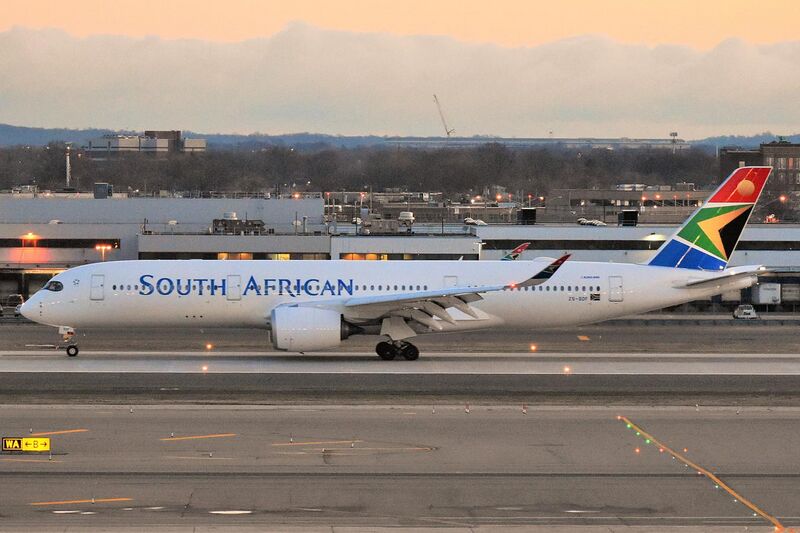 File:South African Airways Airbus A350-941 ZS-SDF arriving at JFK Airport.jpg