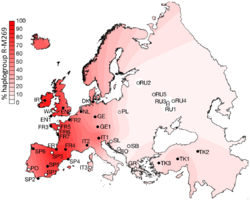 Geographical distribution of haplogroup frequency of hgR1b1b2.png