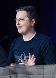 A photo of Jason Graves taken during the Game Developers Conference in 2016.