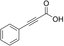 Skeletal formula of phenylpropiolic acid