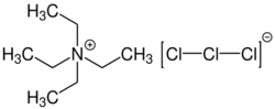 Tetraethyl ammonium trichloride.svg