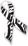 Zebra-print ribbon