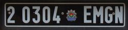 Burkina Faso Gendarmerie Staff Vehicle license plate.jpg