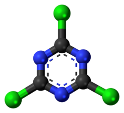 Cyanuric chloride 3D ball.png