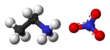 Ball and stick model of ethylammonium nitrate
