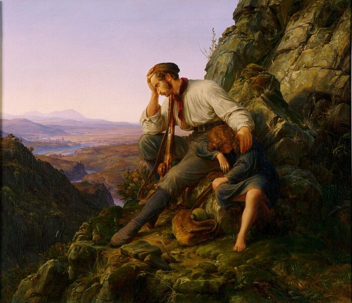 File:Karl Friedrich Lessing, German - The Robber and His Child - Google Art Project.jpg