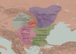 Map showing the extent of the Tiszapolgár culture