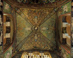 Basilica of San Vitale - Lamb of God mosaic.jpg