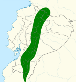 Cyanolyca turcosa map.svg