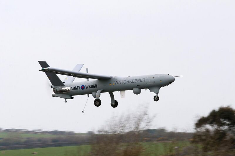 File:First UK flight of Watchkeeper UAV MOD 45151422.jpg