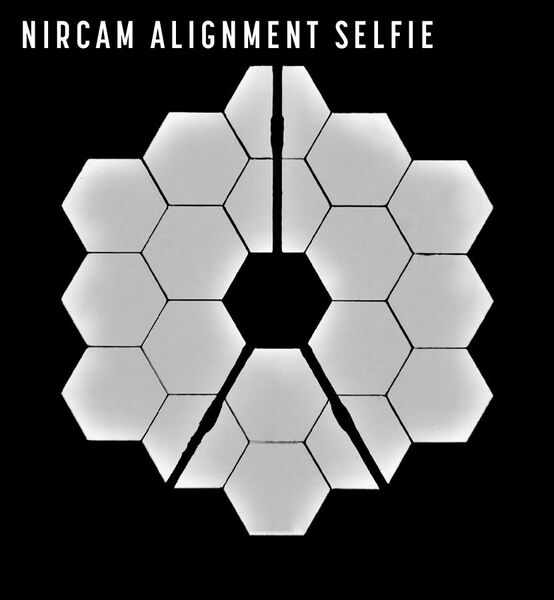 File:JWST Nircam alignment selfie labeled.jpg