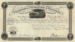 Philadelphia, Germantown & Norristown Railroad stock certificate 1852.jpg