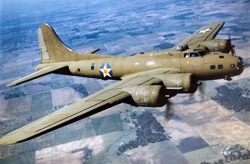 File:Color Photographed B-17E in Flight.jpg