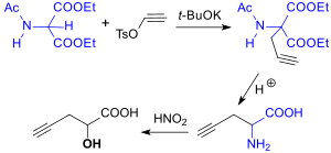 Synthesis of 2-hydroxy-4-pentanoic acid from DEAM