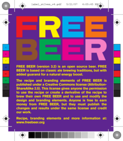 Label of Free Beer 3.2.