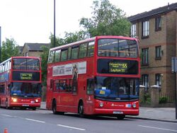 London Bus route 55 Buses, Clapton Pond.jpg