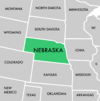 Symphyotrichum × batesii recorded occurrences map: Nebraska.