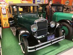 1925 Ajax (Nash Advance Six) closed sedan in green and black at the Rambler Ranch collection.jpg