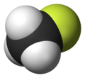 Spacefill model of fluoromethane