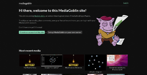 MediaGoblin homepage screenshot