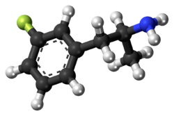 3-Fluoroamphetamine molecule ball.png