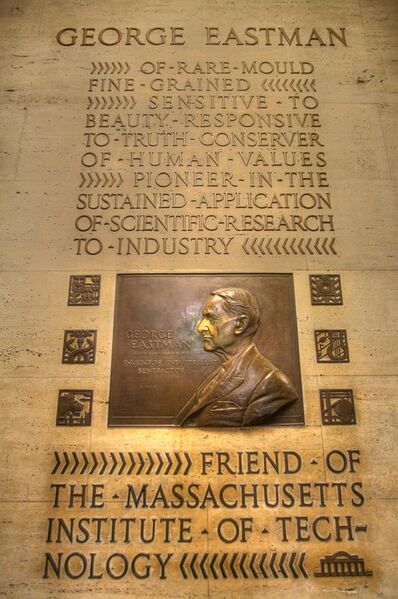 File:George Eastman plaque in Eastman Laboratories building (MIT Building 6).jpg