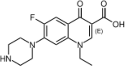 Norfloxacin structure.svg