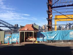 Sydney Metro construction for tunnel under Sydney Harbour at Blues Point, Sydney.jpg