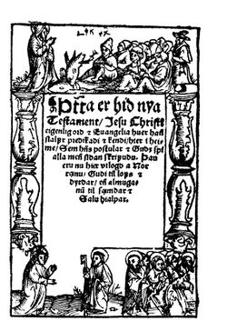 The title page of Oddur Gottskálksson's translation of the New Testament into Icelandic.