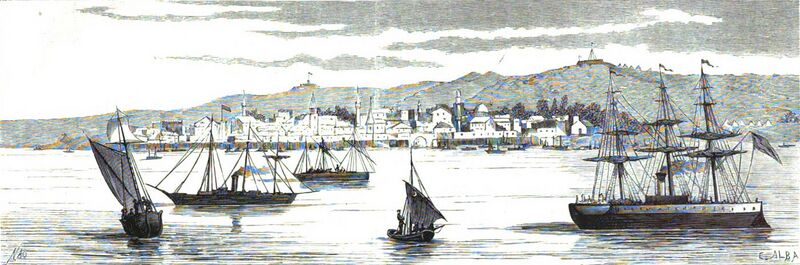 File:1877-11-30, La Ilustración Española y Americana, Crónica ilustrada de la Guerra de Oriente (cropped) Vista general de Varna, tomada desde el mar.jpg