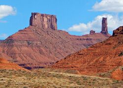 Castleton Tower and The Rectory from Highway 128.jpg